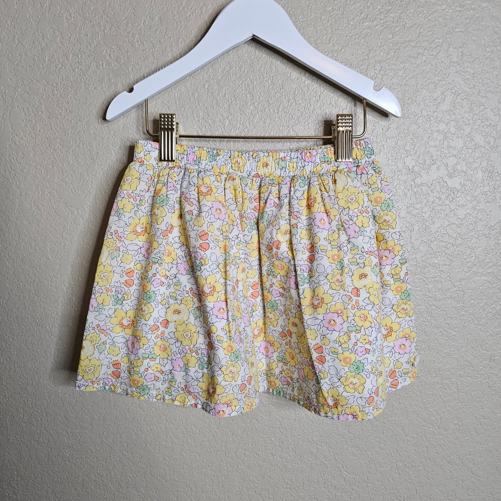 Tartine et Chocolat Girls Yellow Floral Cotton Skirt Size 4T Ditsy Print